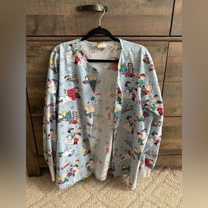 Charlie Brown/Snoopy Christmas Scrub Jacket - Size L